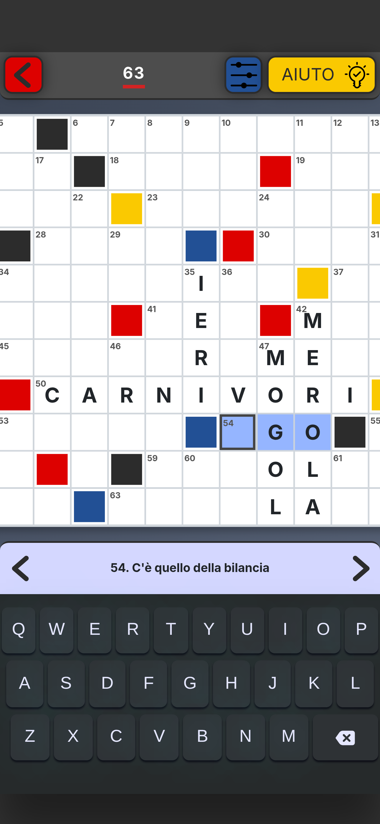 Classic Crossword Puzzles app screenshot